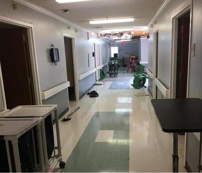 hospital with exposed ceiling with debris in Memphis, TN