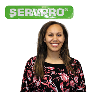 Kaileigh, SERVPRO of Southeast Memphis employee, black and pink shirt, white background